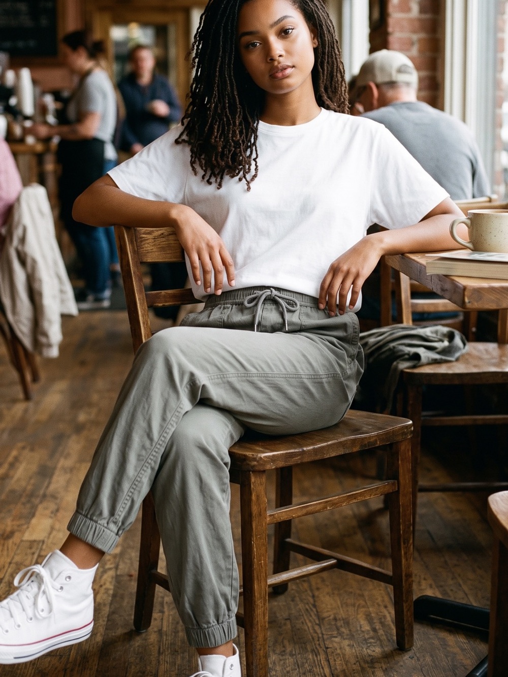 C.C Drawstring pants-  Gray